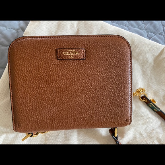 Valentino Vsling bag small, tan color used once. Stickers still intact. - Picture 9 of 14